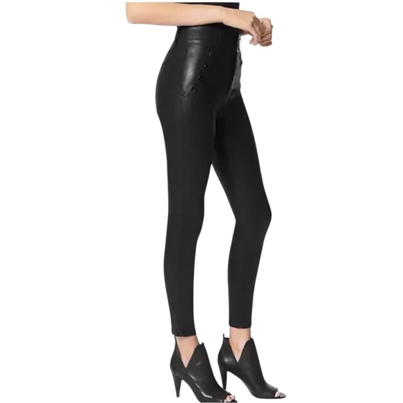 JOE’s “The Georgia” Coated High-Waisted Skinny Pants in Black Size 27 — WOW!!! - Picture 3 of 11